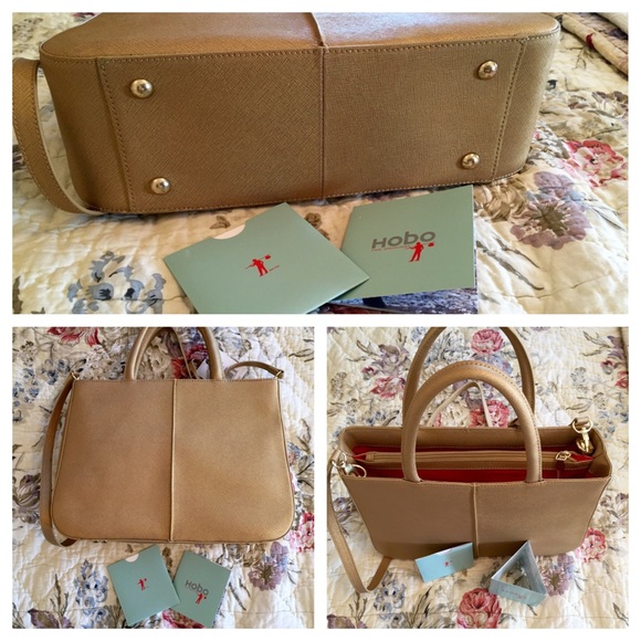 Hobo Original Mariella gold saffiano leather bag - Picture 3 of 13